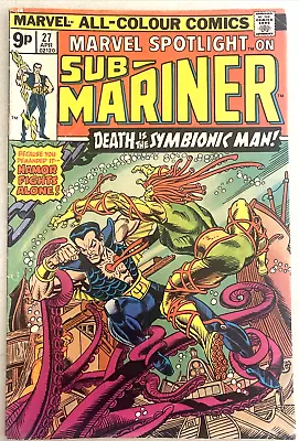 Buy Marvel Spotlight On Sub-mariner #27. April 1976. + Marvel Value Stamp. Vg/fn 5.0 • 2.15£