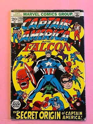 Buy Captain America #155 - Nov 1972 - Vol.1 - Marvel - Minor Key - 5.0 VG/FN • 9.32£