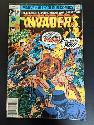 Buy Invaders #21, 1977, Marvel Comics, FREE UK POSTAGE • 6.99£