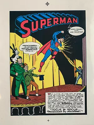 Buy Color Production Art ACTION COMICS #83, Page #1 Splash JOE SHUSTER Art, Superman • 73.62£