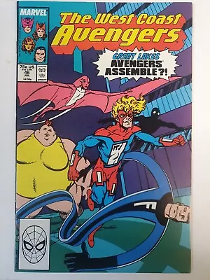 Buy WEST COAST AVENGERS #46 - JUL 1989 - 1st MR IMMORTAL APPEARANCE!  • 5£