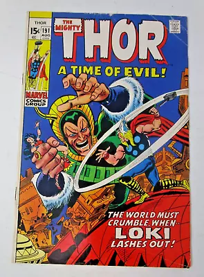 Buy Thor #191 1971 [VG/FN] 1st App Durok The Demolisher John Buscema Early Bronze • 9.31£