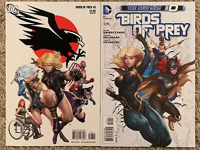Buy BIRDS OF PREY #8 & #0 (DC 2011 2012) ARTGERM Variant Covers-Black Canary-F/VF-1 • 7.76£