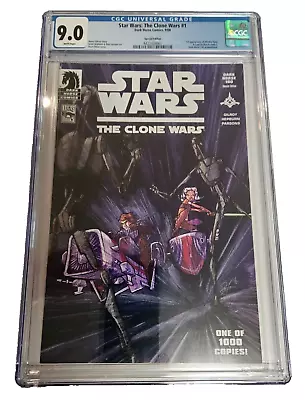 Buy Star Wars: The Clone Wars 1 CGC 9.0 Variant Special Edition Ahsoka Limited 1000 • 1,244.80£
