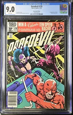 Buy DAREDEVIL #176 - (1981) - CGC 9.0 WHITE PAGES - FRANK MILLER - 1st STICK! KEY! • 50.86£