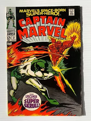 Buy Captain Marvel #2 1968 -  The Spaceman And The Super Skrull!  • 73.78£
