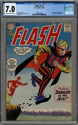 Buy Flash #113 Cgc 7.0 Off-white To White Pages Dc Comics 1960 • 411.60£