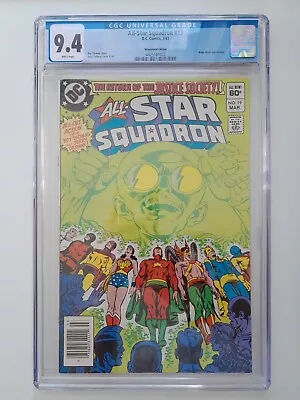 Buy All-Star Squadron #19 DC Comic 1983 CGC 9.4 Brain Wave Appearance - Newsstand ! • 54.99£