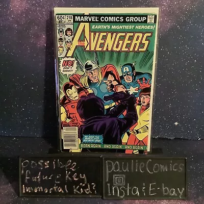 Buy Avengers #218 1982 Marvel Comic Thor Cap Iron Man Future Key? Immortal Kid • 4.96£