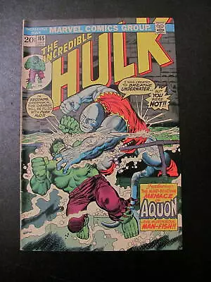 Buy The Incredible Hulk #165 (1973) FN Marvel Comics 1st Appearance Aquon BIN-1286 • 7.77£