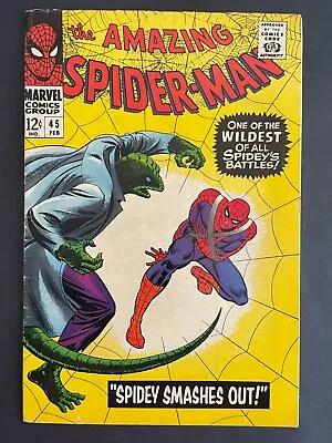 Buy Amazing Spider-Man #45 -  Lizard Marvel 1967 Comics • 98.99£