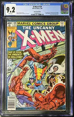 Buy X-MEN #129 CGC 9.2 NEWSSTAND White Pages 1st KITTY PRYDE  Marvel Comics 1980 • 213.56£