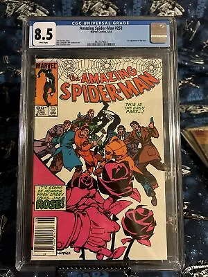 Buy CGC 9.4 AMAZING SPIDER-MAN 253 1984 MARVEL 1ST Appearance THE ROSE Newsstand • 69.89£