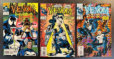 Buy Venom Funeral Pyre 1 2 3 Complete NM Set PRISM FOIL PUNISHER TEAM UP Spider-man • 27.18£