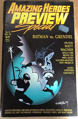 Buy AMAZING HEROES PREVIEW SPECIAL #11  BATMAN Vs GRENDEL  FANTAGRAPHICS COMIC BOOK • 1.99£