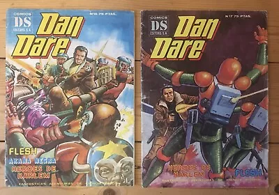 Buy RARE VINTAGE SPANISH DAN DARE 2000AD IPC COMICS FLESH HARLEM HEROES No 16/17 Vgc • 9.99£