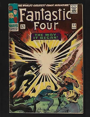 Buy Fantastic Four #53 VGFN Kirby 2nd/Origin Black Panther & Wakanda 1st/Origin Klaw • 62.09£