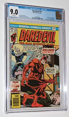 Buy Daredevil #131 CGC 9.0 White Pages Beautiful High Grade 1st App Of Bullseye 1976 • 325.40£