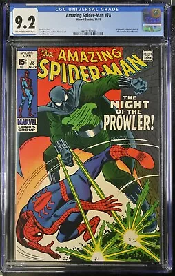 Buy Amazing Spider-Man #78 CGC 9.2 • 1st Appearance Of Prowler (Hobie Brown) • 1969 • 621.28£