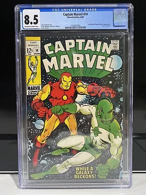 Buy Captain Marvel #14 (Marvel, 1969) CGC 8.5. Last 12 Cent Issue • 155.32£