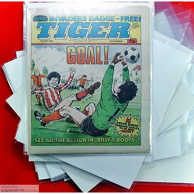 Buy TIGER Comic Bags And Boards Acid Free Size2 For British UK Issues X 10 . • 13.60£