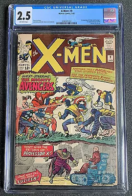 Buy X-Men #9 1965 First Meet Avengers Key Issue CGC 2.5 2090331002 • 250£