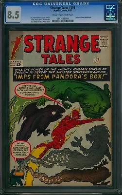 Buy Strange Tales #109 ⭐ CGC 8.5 ⭐ 1st App CIRCE (later Sersi)! Eternals Marvel 1963 • 504.92£