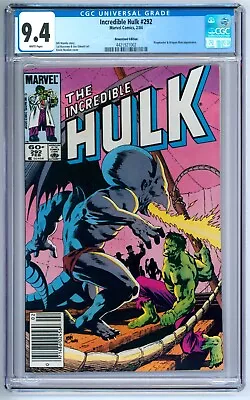 Buy Incredible Hulk #292 CGC 9.4 (1984) - Newsstand Edition - Ringmaster App • 34.91£