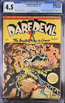 Buy Daredevil Comics #21 - Lev Gleason Publications 1944 CGC 4.5 Retold Claw 1st App • 426.36£