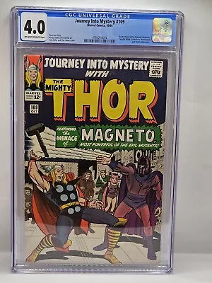 Buy Journey Into Mystery 109 CGC 4.0 Off-White To White Pages Magneto Appearance  • 155.31£