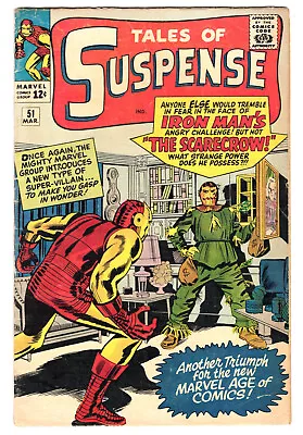 Buy Tales Of Suspense #51 Very Good 4.0 Iron Man First Appearance Scarecrow 1964 • 58.24£