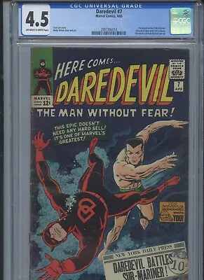 Buy Daredevil #7 1965 CGC 4.5 (New Costume) • 186.39£