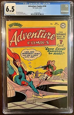 Buy ADVENTURE COMICS #195- CGC-6.5, OW-W - Superboy - Aquaman - Golden Age • 283.46£