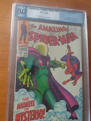 Buy Amazing Spider-Man #66 PGX  11/68 Not CGC Or CBCS Mysterio Cover Appearance 8.0  • 190£