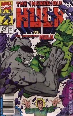 Buy Incredible Hulk #376N FN+ 6.5 1990 Stock Image • 11.26£