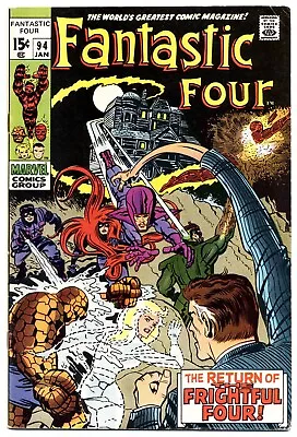 Buy FANTASTIC FOUR #94 F-, 1st Agatha Harkness, Lee/Kirby, Marvel Comics 1969 • 62.13£