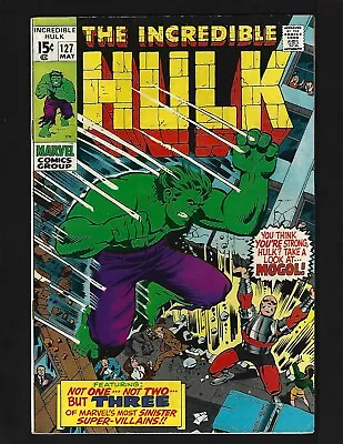 Buy Incredible Hulk #127 VF- Trimpe Mole Man Tyrannus 1st Mogul • 21.75£