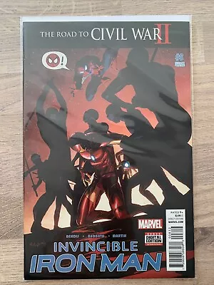 Buy Marvel Comics Invincible Iron Man #8 Very Rare 2nd Print Variant 2016 • 15.99£