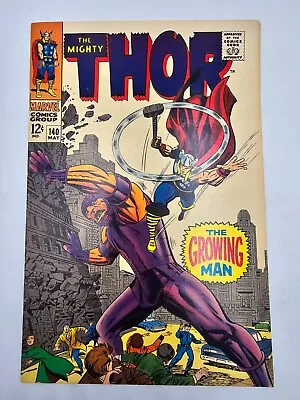 Buy Thor Marvel Comics # 140 1st Appearance Of The Growing Man • 75.87£