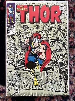 Buy Mighty Thor #154 (1968) Fn+ 1st Appearance Of Mangog Jack Kirby Stan Lee • 31.06£