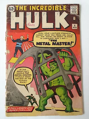 Buy The Incredible Hulk #6 (1963)  Fair  - 1st Teen Brigade, Metal Master • 201.14£