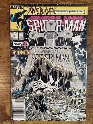 Buy Web Of Spiderman #32 Newsstand FN-/FN • 27.18£