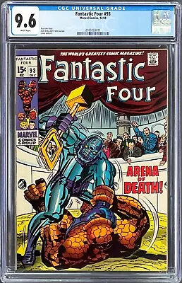 Buy Fantastic Four 93 Cgc 9.6 White Pages 12/69 💎 Nice As Any Of The 10 Cgc 9.8 • 384.42£