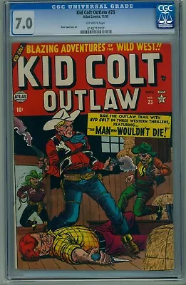 Buy Kid Colt Outlaw #23 - Cgc (7.0) - Pete Tumlinson Art - 11/1952 • 427.13£