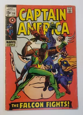 Buy Captain America #118 - 2nd Appearance Falcon! Red Skull! Marvel 1969  • 23.30£