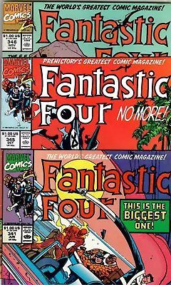 Buy Fantastic Four  # 341,345,346 (6.5) Marvel 1990-1991 Dinosaurs  Copper-Age • 5.05£