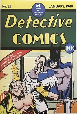 Buy COMICS DETECTIVE COMICS # 35 - JAN 1940 POSTER- Sz 18.5in X 12.5in-REPRINT -NWOT • 15.53£