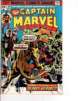 Buy Captain Marvel #39 Comic KEY Origin Of The Watcher! High Grade Bronze Age • 17.85£