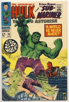 Buy TALES TO ASTONISH #95 VG, Hulk, Sub-Mariner, Marvel Comics 1967 Stock Image • 9.32£