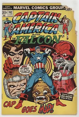 Buy Captain America 162 Marvel 1973 FR GD Falcon Red Skull Doctor Faustus • 3.42£